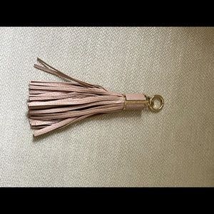 Michael Kors Light Pink Leather Tassel Hang Tag Charm